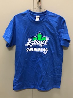 Blue Island Swimming team T-Shirt with colour logo COTTON